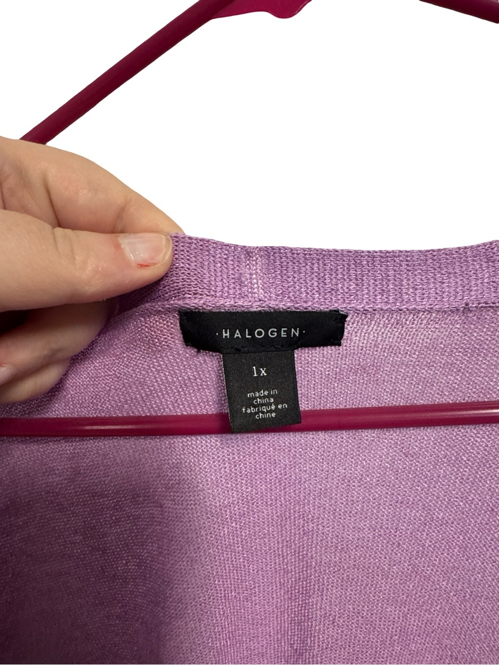 Halogen Open-Front Lightweight Cardigan - Lavender - Picture 2 of 5